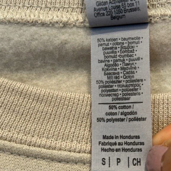 ⚡️2/$25⚡️Karma Cat Beige Pink Heavy Cotton Women’s Crewneck Sweater |Cat Lover😻 - Picture 6 of 6